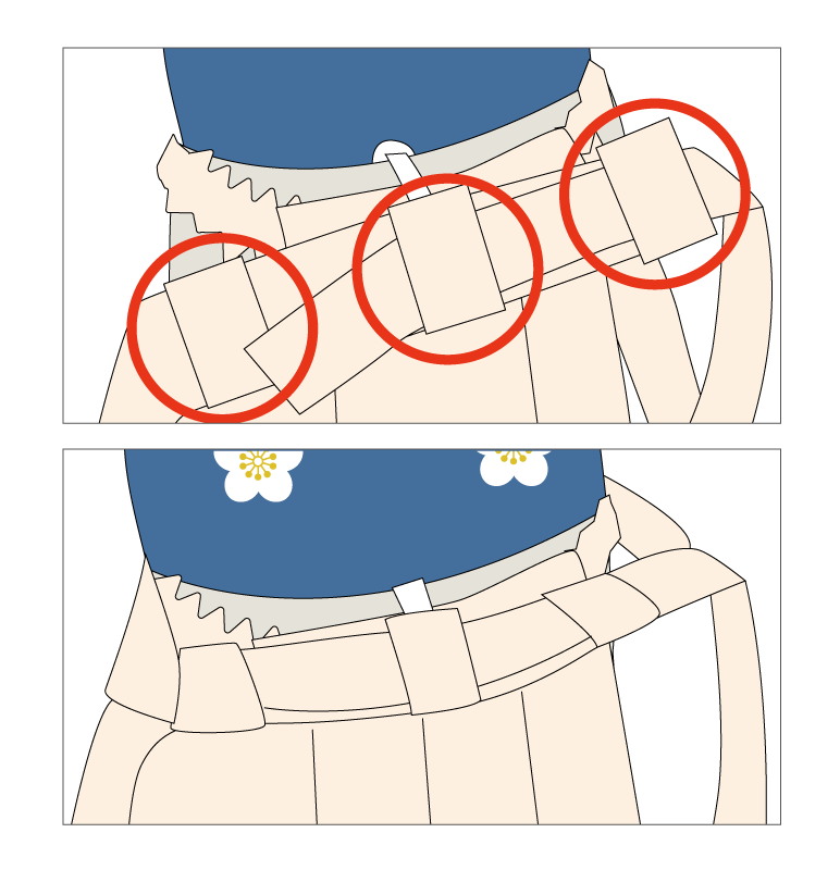 小学生女児略式袴着付け方法14
