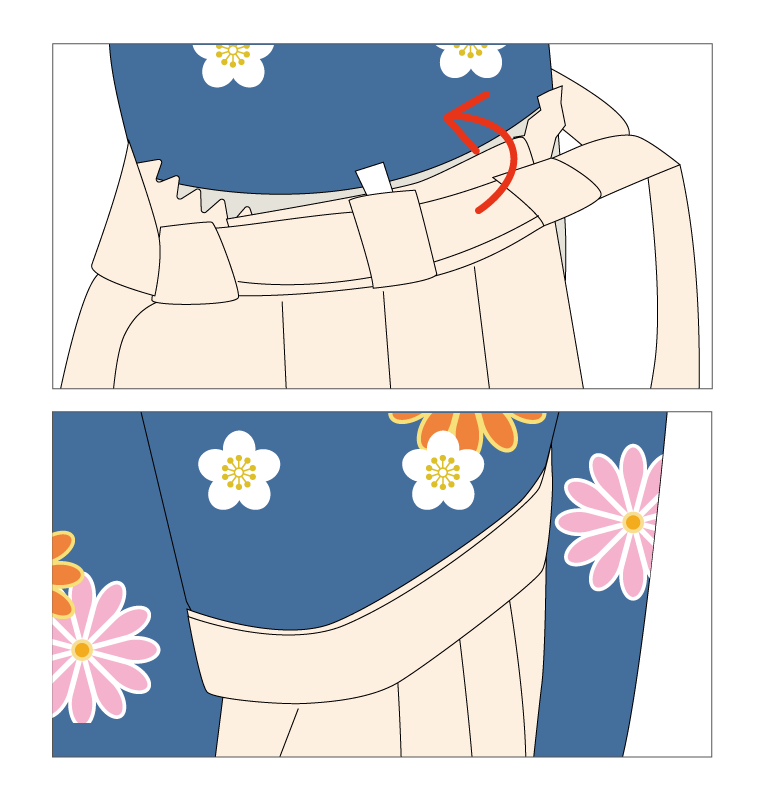 小学生女児略式袴着付け方法15