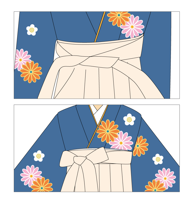 小学生女児略式袴着付け方法17