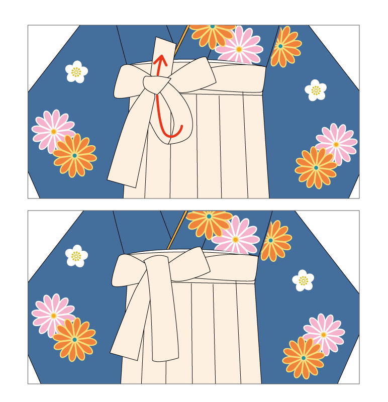 小学生女児略式袴着付け方法19