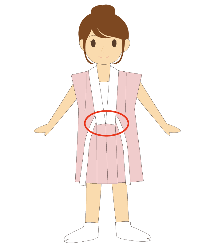 小学生女児略式袴着付け方法2