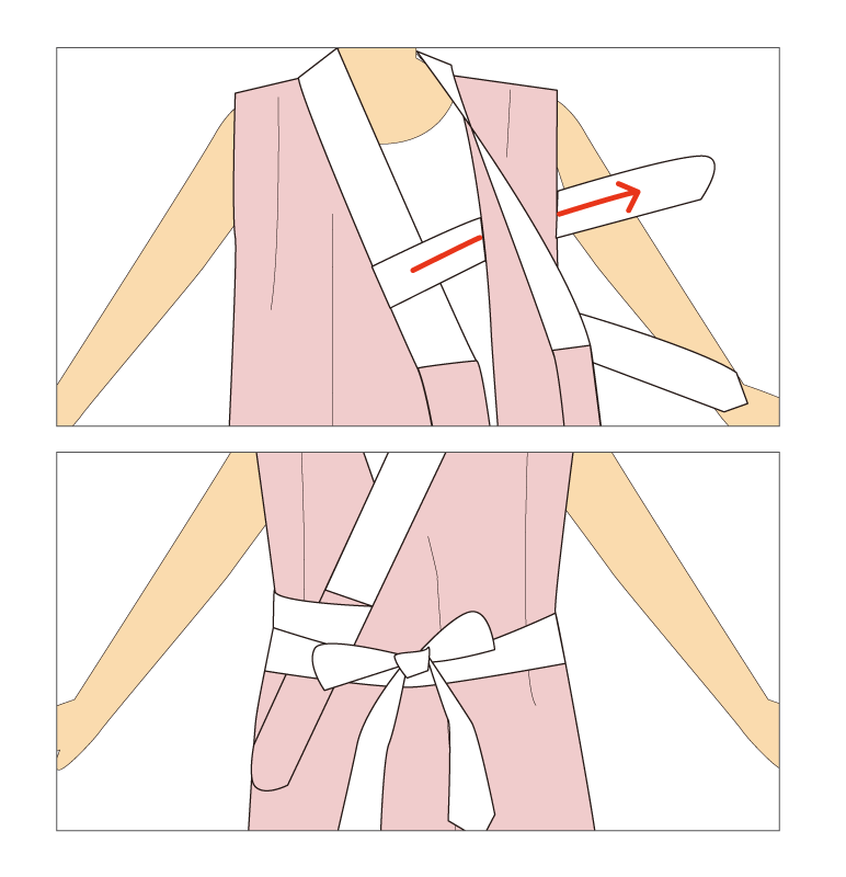 小学生女児略式袴着付け方法3