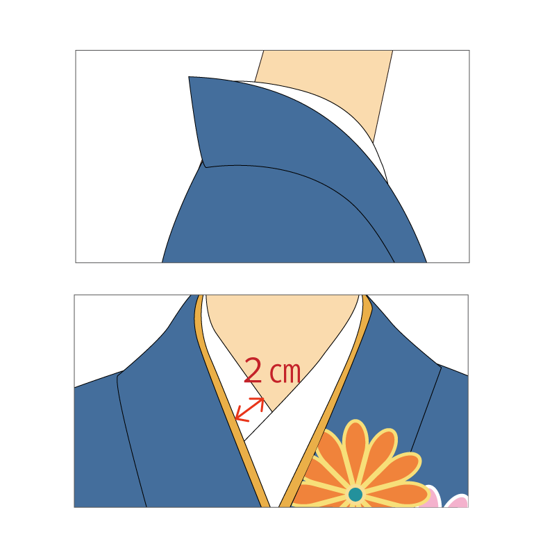 小学生女児略式袴着付け方法8